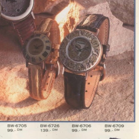 RARE 1995 SEA SHELLS FOSSIL WATCH BW-6709 - Picture 2 of 7